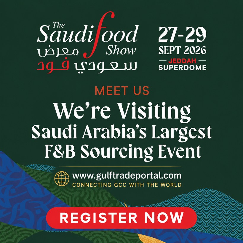 Meet us at The Saudi Food Show — 27-29 Sept 2026, Jeddah Superdome